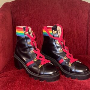 Gucci 🌈🏳️‍🌈 Combat Boots sz 40